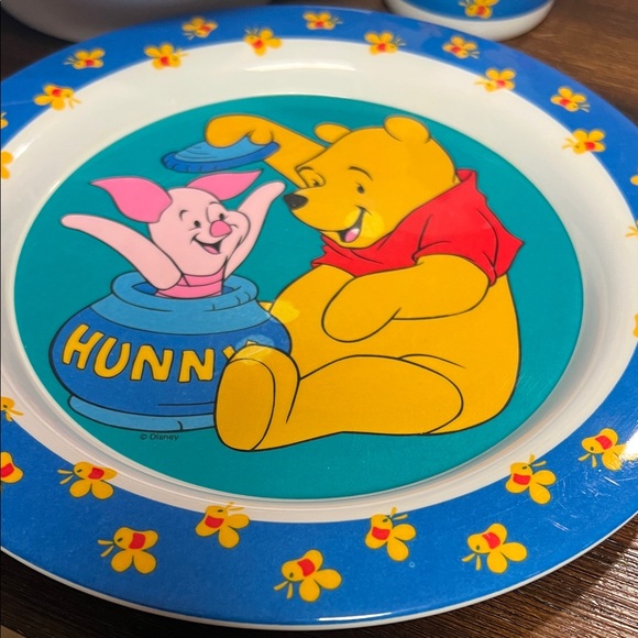 Disney  Trudeau Winnie the Pooh Dinnerware Set - Blue and Red - Picture 2 of 7